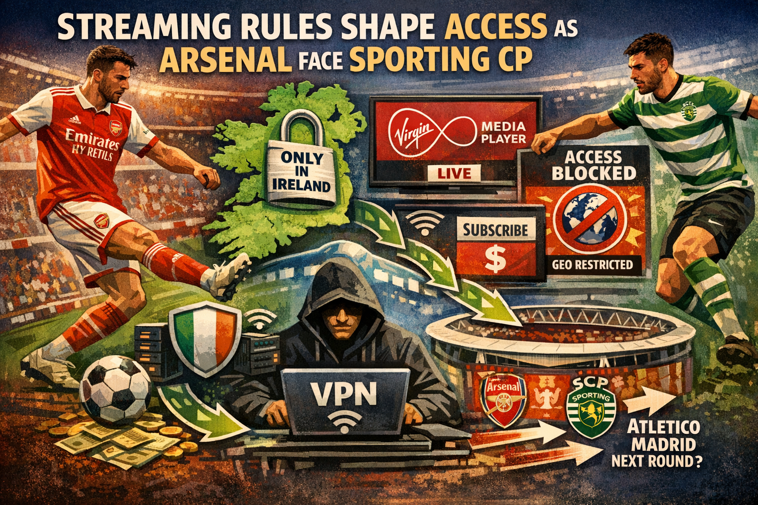 Streaming Rules Shape Access as Arsenal Face Sporting CP